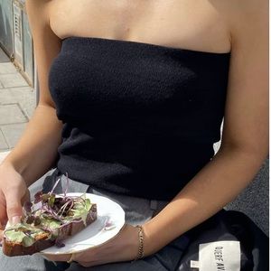 NWOT Djerf Avenue Tube Top Liquorice